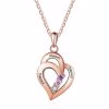 Collana con ciondolo con nome a forma di cuore per 3 collane significative da donna