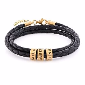 Piccole perline da donna in oro incise