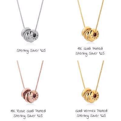 collana di perline incise personalizzata