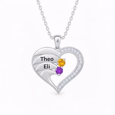 Le nuovissime collane con pietre portafortuna a cuore in argento sterling 925