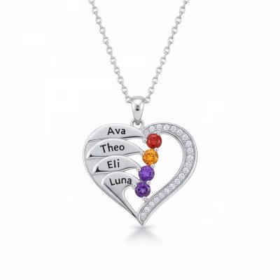 Le nuovissime collane con pietre portafortuna a cuore in argento sterling 925