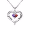 Collana con pietra portafortuna incisa per sempre insieme