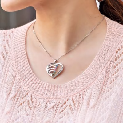 [Vendita calda] Collana con 1-6 nomi di pietre portafortuna in argento sterling 925
