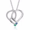 2-2.jpg Collana in argento sterling Collana con 2-6 nomi di pietre portafortuna