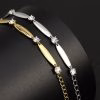Bracciale personalizzato con barra con nome di famiglia di diamanti