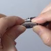Bracciale personalizzato in argento sterling da uomo a filo singolo in pelle spessa