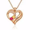 Collana Two Hearts Forever One con pietre portafortuna