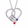 3-2.jpg Collana in argento sterling Collana con 2-6 nomi di pietre portafortuna