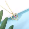 Collana con pietra portafortuna incisa per sempre insieme