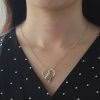 5-1.jpg Collana in argento sterling Collana con 2-6 nomi di pietre portafortuna