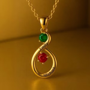 Eternal Bond – Collana personalizzata Infinity Birthstone