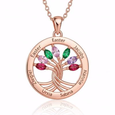 7name-rose.jpg Collana familiare in argento 925 personalizzata per famiglie