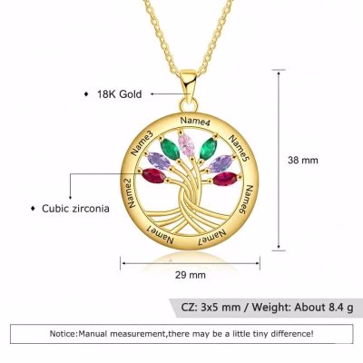 7name1.jpg Collana familiare in argento 925 personalizzata per famiglie