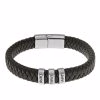 Bracciale personalizzato in pelle da uomo di fascia alta