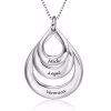 Collana con nome a forma di goccia inciso