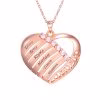 Collana con pietra portafortuna della famiglia con ciondolo a cuore inciso