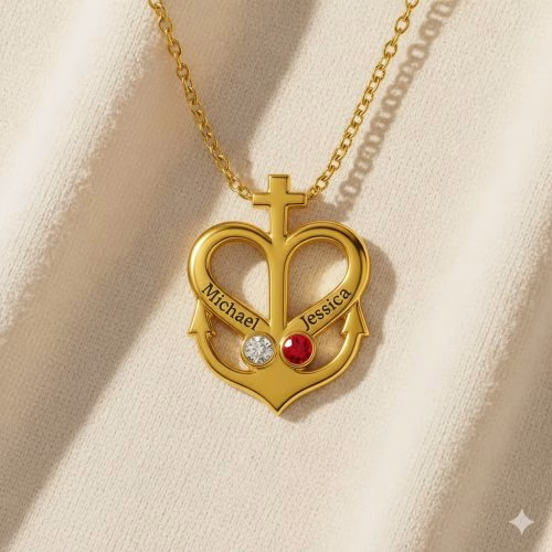 Camargue Croce Dainty Anchor Croce Fede Speranza Amore Gioielli