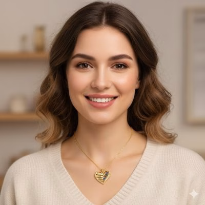 Collana familiare in argento 925 con nuova opera d'arte personalizzata