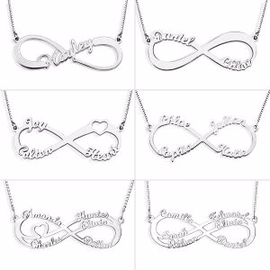 Collana con nome infinito personalizzato in argento sterling