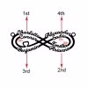 Collana con nome infinito personalizzato in argento sterling