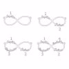 Collana Infinity con 4 nomi con placcatura in oro