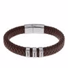Bracciale personalizzato in pelle da uomo di fascia alta