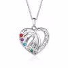 Regali per la mamma Collana con pietre portafortuna in argento sterling 925