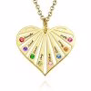 Collana di famiglia con pietre portafortuna placcate in oro