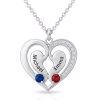 bi-silver.jpg Collana con ciondolo a cuore personalizzato con nomi incisi e pietre portafortuna
