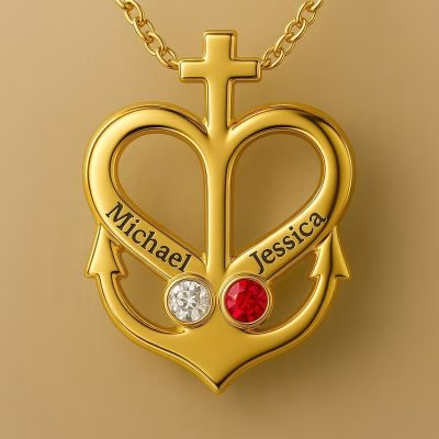 Camargue Croce Dainty Anchor Croce Fede Speranza Amore Gioielli