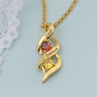 dsc02986.jpg Amore intrecciato a spirale del DNA Collana personalizzata con 1-8 incisioni