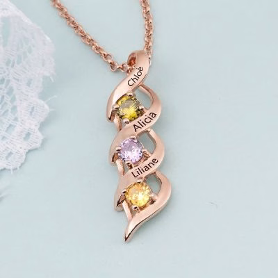 dsc02997.jpg Amore intrecciato a spirale del DNA Collana personalizzata con 1-8 incisioni