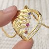 [Vendita calda] Collana con 1-6 nomi di pietre portafortuna in argento sterling 925