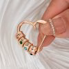 collana personalizzata con pietre portafortuna a forma di cuore