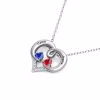 Collana con pietre portafortuna con cuore inciso per sempre amore