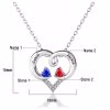 Collana con pietre portafortuna con cuore inciso per sempre amore