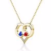 Collana con pietre portafortuna con cuore inciso per sempre amore
