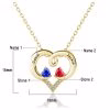 Collana con pietre portafortuna con cuore inciso per sempre amore