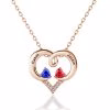 Collana con pietre portafortuna con cuore inciso per sempre amore