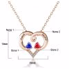 Collana con pietre portafortuna con cuore inciso per sempre amore