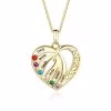 Regali per la mamma Collana con pietre portafortuna in argento sterling 925