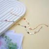 Bracciale con nome in argento sterling 925 personalizzato con pietra portafortuna