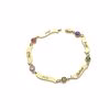 Bracciale con nome in argento sterling 925 personalizzato con pietra portafortuna
