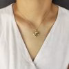 Collana con pietra portafortuna incisa per sempre insieme