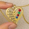Collana familiare in argento 925 con nuova opera d'arte personalizzata