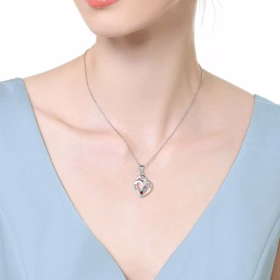 Collana con ciondolo con nome a forma di cuore per 3 collane significative da donna