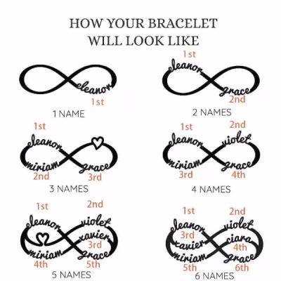 size-brace.jpg Bracciale infinito personalizzato da donna in argento sterling 925