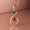 Eternal Bond – Collana personalizzata Infinity Birthstone