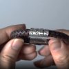11.jpg Personalized sterling silver men Single strand thick leather bracelet