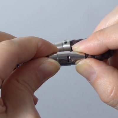 22jpg.jpg Personalized sterling silver men Single strand thick leather bracelet